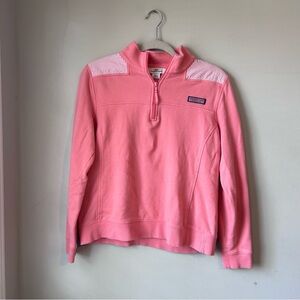 Vineyard Vines 100% Cotton Women’s Pink Quarter-Zip Size Medium Preppy